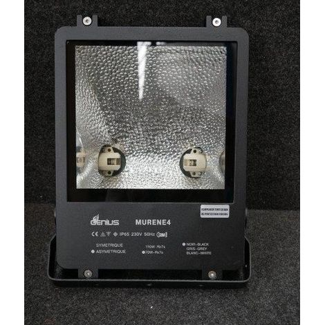 Projecteur extérieur noir asymétrique 370x270x125mm pour ampoule culot Rs7 70W max (non incl) 230V 50Hz IP65 MURENE4 GENIUS