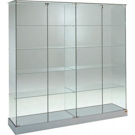 Vetrina Alta L142xP46xH180 cm Cristalli Temperati Ante Battenti Made in Italy (1/2)