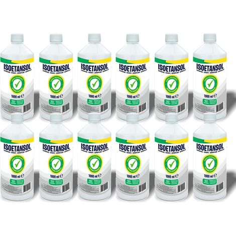 12 x 1 - IPA ISOETANSOL 100AE, Isopropanol, Alcool Isopropylique, Nettoyage d'imprimantes 3D, Electronique, Nettoyant pour Cuves a Ultrasons, Multi-usages - 12 Litres