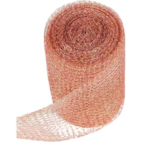 Malla de cobre de alta calidad a prueba de roedores para uso en interiores, protección contra ratones, caracoles y babosas, 127 mm x 10 m (1/4)