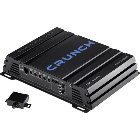 Crunch GPX750.1D Ampli auto numérique 1 canal 750 W Réglage volume/basses/aigus adapté pour (marque automobile): Univer (1/4)