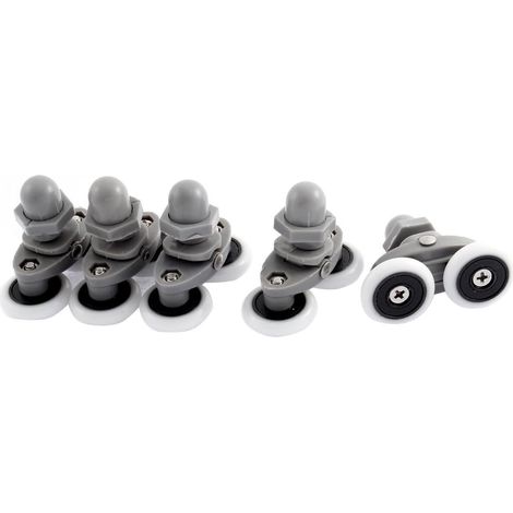 sourcing map 5 pièces Porte de douche Double Roller Rollers Gliding Wheels 25mm Diameter