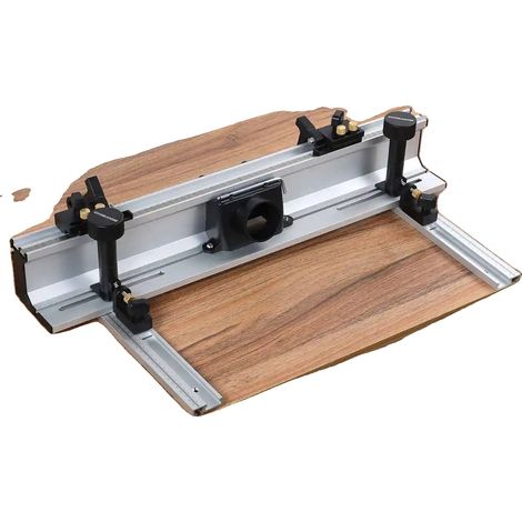 Table de fraisage en bois, alliage d'aluminium, dimensions 700 mm, butée réglable, trois interfaces de collecte de poussière, profondeur de rainure 13 mm (1/5)