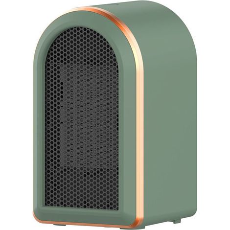 Chauffage électrique PTC 1200W, radiateur soufflant céramique avec thermostat, anti-basculement, éco, vert, maison (1/5)