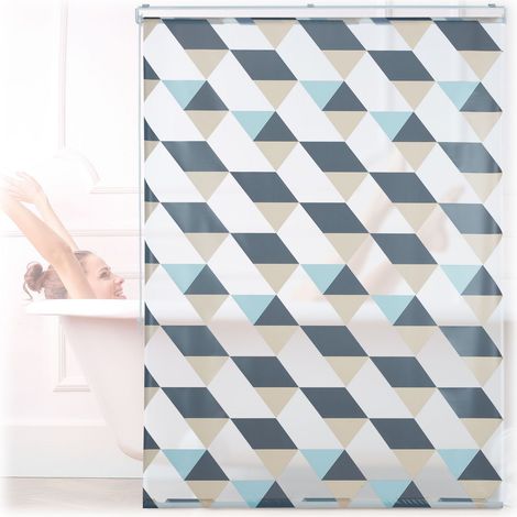 Rollo fur die dusche mit geometrischem design 8