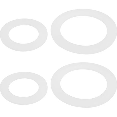 Lot de 2 joints d'étanchéité en silicone pour réservoir de chasse d'eau compatible avec les pistons Adagio 43808000 43544000 (66 x 46,5 x 2 mm, 47 x 30 x 2 mm) (1/5)