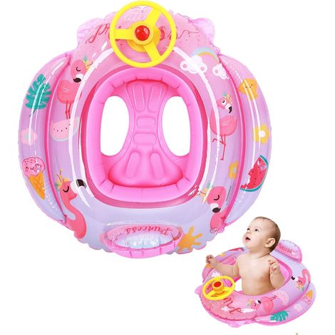 Bouée gonflable pour bébé avec motif dessin animé et siège. (1/4)