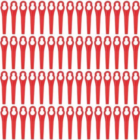Lames Plastique 60 Pcs Lames Coupe Plastique Lames Plastique Rechange pour Jardin Pelouse Tondeuse Accessoires, Lames en Plastique de Rechange (1/5)