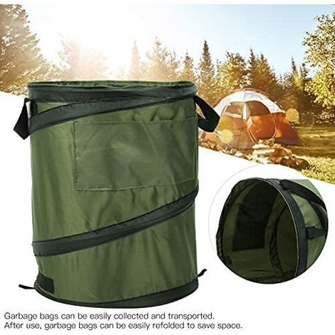Sacs à déchets de jardin robustes, sacs de jardin réutilisables, sac de rangement de feuilles de plantes pliables de jardin extérieur portable de grande capacité, pour pelouses de camping, jardins MNS (1/4)