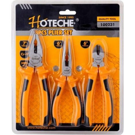 Set 3 Pinze di Precisione Diagonale Becchi Lunghi Universale Cromo Vanadio (1/5)
