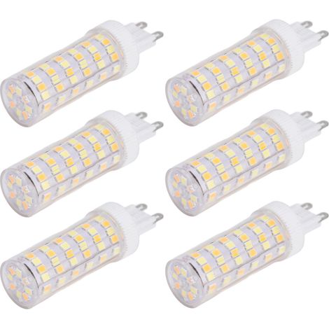 Lot de 6 ampoules LED 12W 85-265V G9, 3 couleurs d'éclairage, petite ampoule murale pour la maison (1/5)