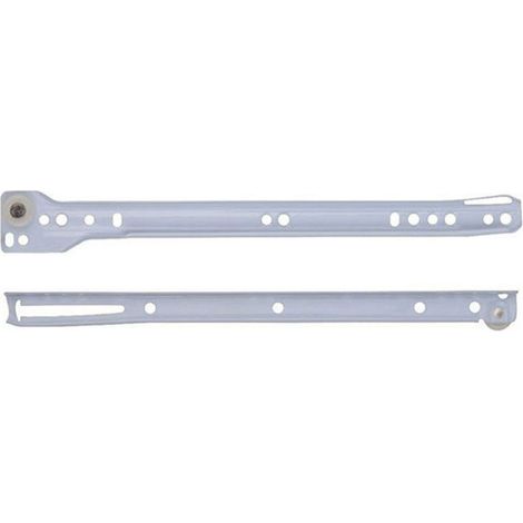Coulisses De Tiroir 2pcs Sliding Roller Track White Steel Extension     -45 Cm   -