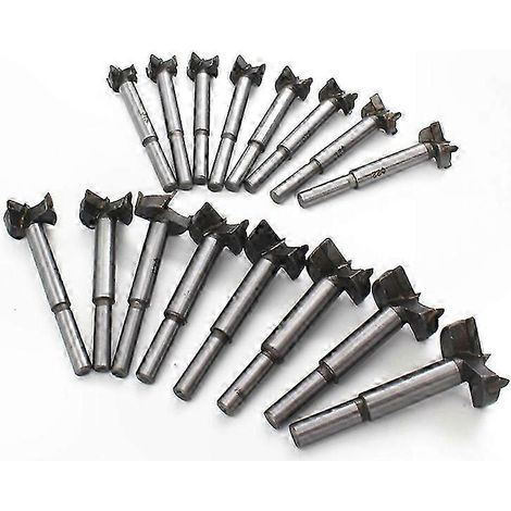 Jeu de 16 forets à bois en acier carbone, coupe rapide 15-35mm pour perçage précis (1/3)