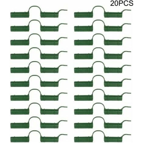 Lot de 20 pinces de fixation pour serres, pour tubes de serre, outil de fixation, pour bâches de jardin, protection solaire. 1,1 cm (1/5)