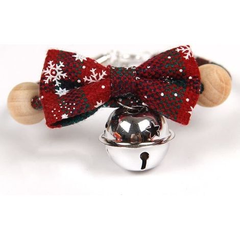 Noeud papillon - Noël - Rouge - Taille réglable 16-23 cm - Pour chiens et chats (1/4)