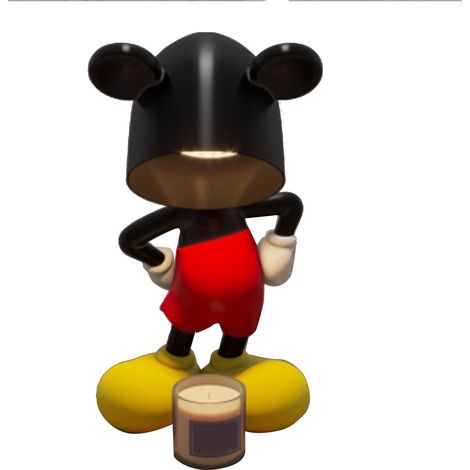 Ortviai Lampe chauffe-cire sans flamme – Design mignon de souris, réglage de luminosité et température, résine et plastique (1/5)
