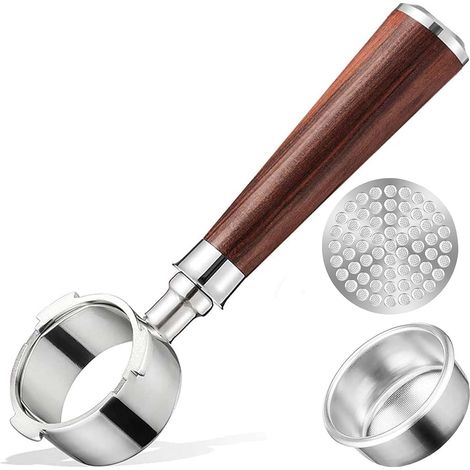 Porte-filtre Sans Fond 51mm con écran Rondelle Café, 3 Ears Bottomless (1/5)