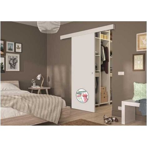 Optimum Schiebetürset Weiß 204x83 cm (1/3)