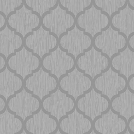 Glitter Trellis Wallpaper Silver Metallic Sparkle Geometric Debona Crystal (1/4)