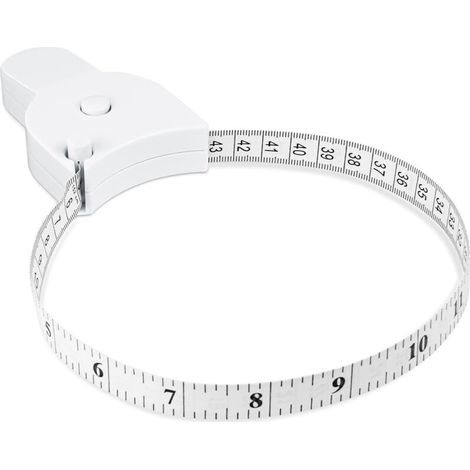 Metro a nastro telescopico in miniatura da 150 cm (60 pollici) con perno e pulsante, design ergonomico e portatile, metro a nastro telescopico in miniatura da 150 cm (60 pollici), bianco (1/4)