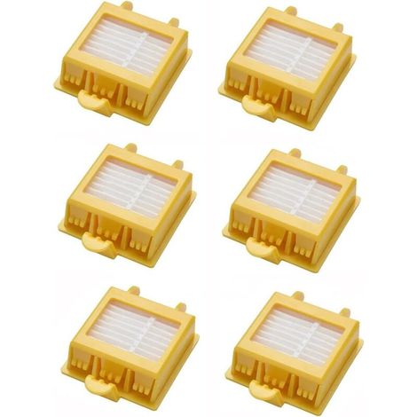 6 Pièces Kits d'Accessoires de Filtres de Rechange pour Aspirateur iRobot Roomba Série 700 760 770 780 790 700