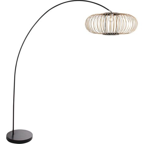 Mexlite - lampadaire - Solva - naturel noir - bambou métal - (1/3)