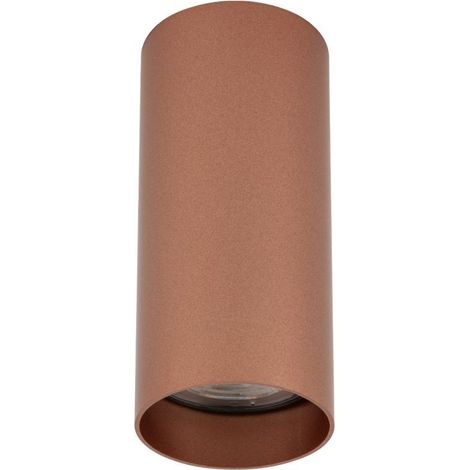 Deckenstrahler Aufputz Metall GU10 D: 5.5 cm in Kupfer Deckenleuchte