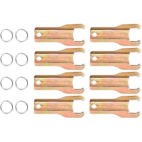 Clés de Remplacement Métal 8pcs pour Boîtes pour rtu LP Clés(Spoon) Fer pour robuste, résistance déformation, accès , 8 clés + 8 anneaux, usage intensif (1/5)