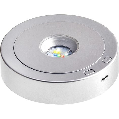 Espositore LED rotante, espositore in cristallo luminoso colorato, adatto per opere d'arte in cristallo di vetro sferico, decorazione per feste natalizie (1/5)