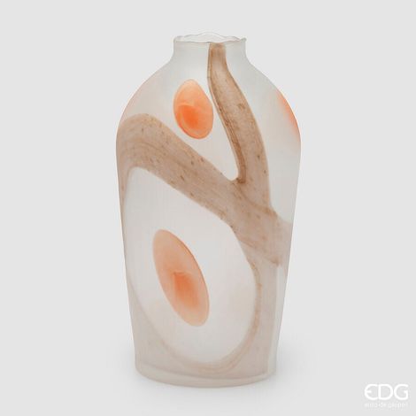 EDG Enzo De Gasperi Vaso Macula Anfora H 37 Cm D 20 Cm Waterproof Vetro Mix Orange