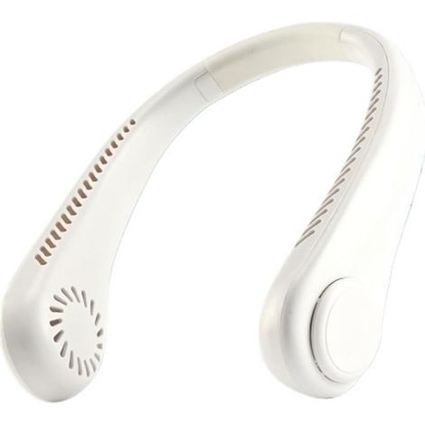 Ventilatore da collo portatile, mini ventilatore da collo senza pale, leggero e silenzioso, multicolore (bianco 1 pz) (1/5)