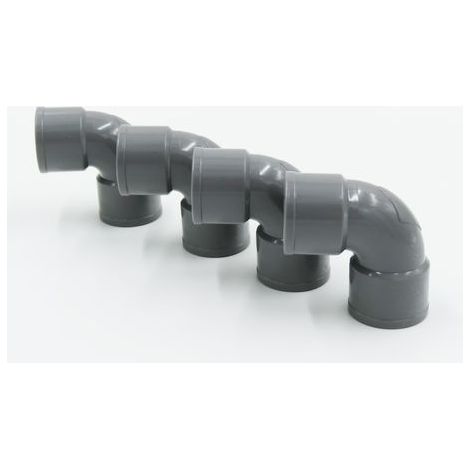 COUDE PVC A 87.30° POUR EVACUATION DOUBLE FEMELLE (1/4)