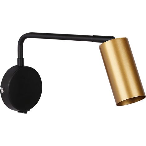 Applique murale Candellux TINA GU10 15W liseuse noir/or
