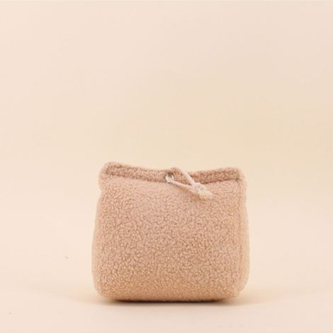 Bloque porte en bouclette beige (1/4)