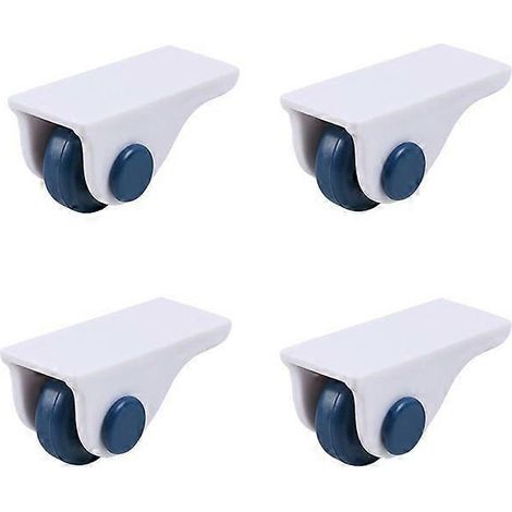 Ensemble de 4 poulies adhésives bleues pour boîte de rangement, accessoires pour boîte de rangement, poulie pour bac à roulettes, roues pour boîte de rangement (1/5)