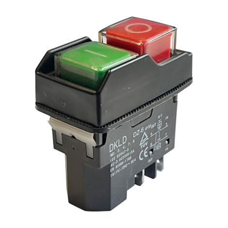 DZ-6 Elektromagnetischer Schalter Ein-/Aus Drucktastenschalter 250V 16A (1/4)