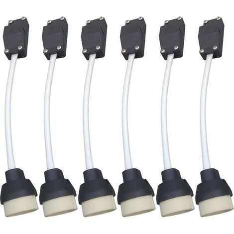 (6 pezzi) Portalampada GU10 con base in ceramica e morsettiera/ponte - Adattatore connettore portalampada per LED e alogeni (1/5)