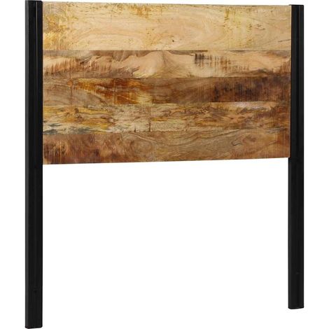 Kopfteil 100 cm Massivholz Mango und Eisen