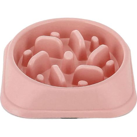 Gamelle Anti glouton Chien Gamelle d'alimentation Lente avec Base Antidérapante,Prolongez Le Temps d'alimentation pour Prévenir Diverses Maladies Causées par Une Alimentation Rapide (Rose)-Fei Yu (1/5)