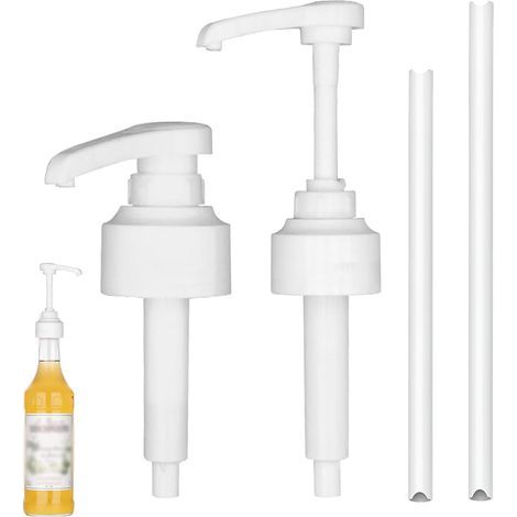 2-teilige Siruppumpe für Monin Sirupspenderpumpe mit wiederverwendbarem Schlauch, 10-ml-Dosierpumpe für Monin 1-Liter- und 700-ml-Sirupflaschen (1/5)
