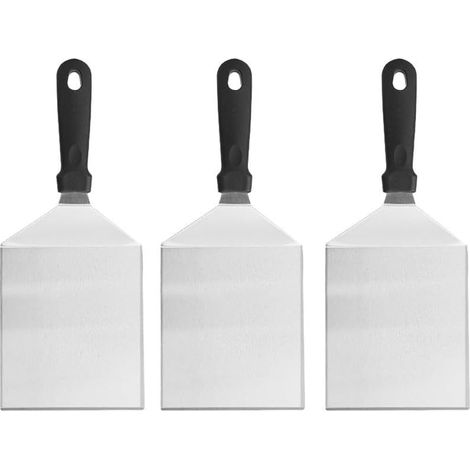 Spatule BBQ Acier 3 Ergonomique Spatule BBQ Acier Ensemble Spatules BBQ Acier 3 , pour robuste et Ergonomique pour Griller Viandes et Légumes Extérieur (1/5)