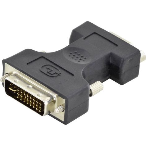 Adaptateur graphique DIGITUS DVI, DVI-I (24 + 5) vers VGA, Full HD 60Hz, 1920 x 1080 pixels, blister, noir (1/3)
