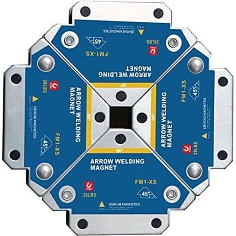 Aimant Soudure, 4 Pcs Soudure Aimant Force De Maintien 12.5kg De Soudure Equerre De Support Positionneur Magnétique 45 ° 90 ° 135° Outils De Localisation Auxiliaires Multi-Angles - Fm1-Xs (1/5)