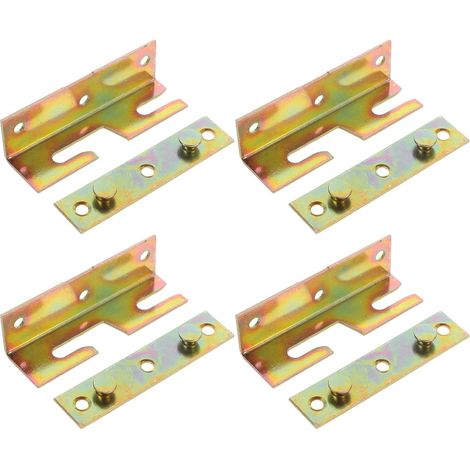 Supports de montage pour barandilla cama Madera 4 Piezas Hierro (1/5)