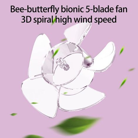 Nur in einer Farbe erhältlich: Rosa-Lila. Material: Kunststoff. Mini-Ventilator, tragbar, per USB aufladbar und multifunktional.