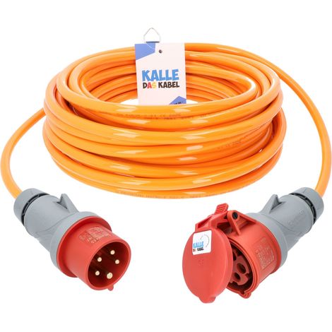Kalle Verlängerungskabel CEE 400V 16A 2,5mm² Extreme Signal Orange IP44 5 Meter