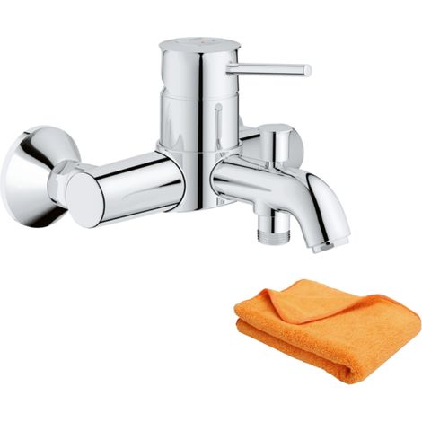GROHE Quickfix Start Classic Mezclador mecánico de baño-ducha + microfibra