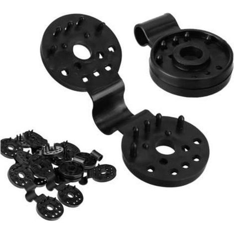 Clips de fixation pour toile - Œillet - noir - Lot de 50 - Pour Toile de Clôture (1/4)