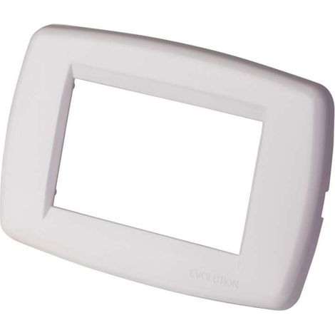 Placca 3 moduli Evolution Classic Line - Bianco