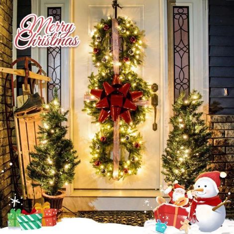 Guirlande LED Extérieur 5M 50 LEDs avec Minuterie - Lot de 2 IP65 Étanche Blanc Chaud - pour Noël, Chambre, Fête, Mariage (1/4)